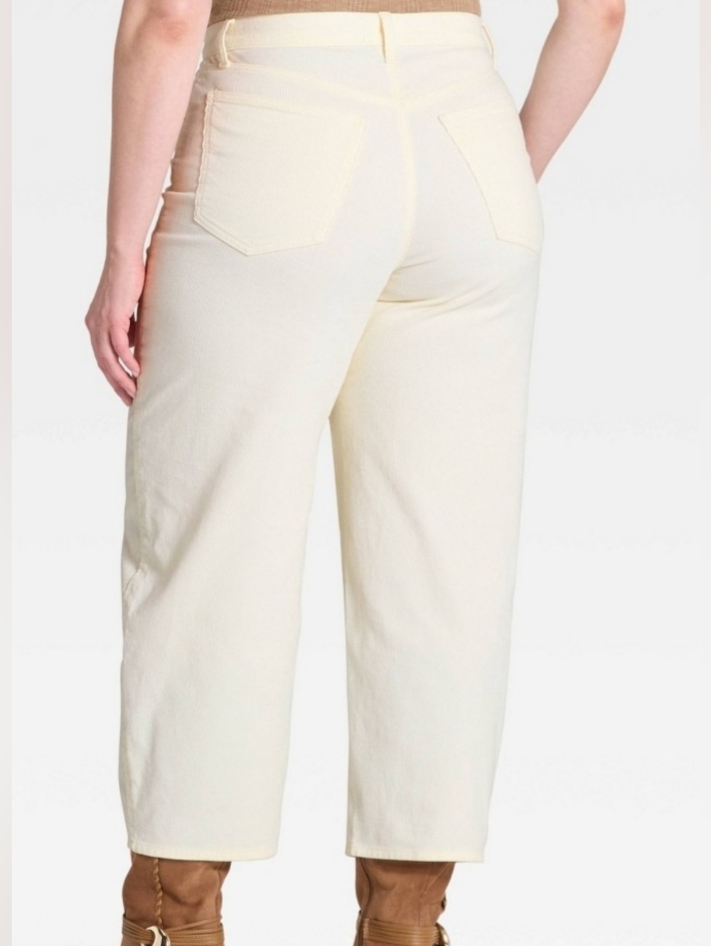 Universal Thread Cream Corduroy Wide-Leg Pants C383 - Picture 5 of 7